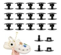 20 Paar Croc Nieten Knöpfe, Kunststoff Druckknöpfe, Knöpfe für Crocs, Ersatz-Crocs Nieten und Knöpfe für Schuhe, Verschlüsse Schuhe Pop Nieten Reparatur Und Dekoration (15,5mm, 15mm)