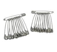 20 Sicherheitsnadeln - 50 mm - Farbe Silber - Nickelfrei (50 mm)