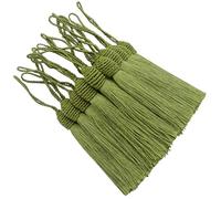 20 Stück 15.5cm Quasten Anhänger Handgefertigtes Basteln-Armegrün | Quasten mit Schleife für DIY Lesezeichen,Schmuckherstellung,Ohrring,Girlanden Deko,Schlüssel,Taschen und Souvenir