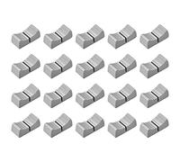 20 Stück 24 mm x 11 mm x 10 mm Konsolenmischer, Schieberknöpfe, für Potentiometer, graue Knöpfe, schwarze Markierung