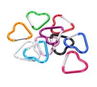20 Stück Aluminiumlegierung Karabinerhaken Herzförmiger für Schlüssel | Kompakt und Dekorativ, für Lanyards, Camping, Kleine Gegenstände, Selbstgemacht Projekte, Taschen und Ringe