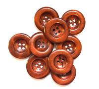 20 Stück edle Holzknöpfe Ø ca. 35mm rund 4 Loch kaffeebraun braun Holzknopf Knöpfe aus Holz zum annähen nähen basteln Bastelknöpfe Jackenknöpfe Mantelknöpfe scrapbooking