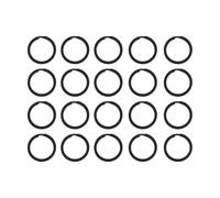 20 Stück flache Schlüsselanhänger aus Metall, runde Spaltringe, tragbare Schlüsselanhänger Schnalle für den Außenbereich für Schlüsselanhänger und Karabiner. Dauerhafte tragbare Schlüsselanhänger für