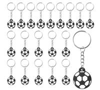 20 Stück Fußball-Schlüsselanhänger, Fußball-Schlüsselanhänger, Mini-Fußball-Schlüsselanhänger, Sport-Fußball-Schlüsselanhänger-Anhänger