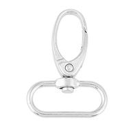 20 Stück Karabinerhaken Schlüsselanhänger, Zinklegierung 360° Drehbare Karabiner Schlüsselringe mit D-Ring für DIY Bastelarbeiten, Schmuckherstellung, Handtasche, Haustierleinen(25mm)