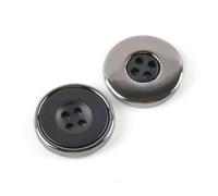 20 Stück Nähknöpfe aus Kunstharz, 4-Loch-Knöpfe für Mäntel und Anzüge, schwarze runde Kleiderornamentknöpfe für Kleidungsstücke, Basteln, 4-24L-15,0 mm