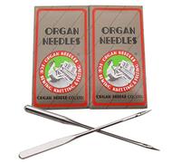 20 Stück Organ Kugelspitze/Scharfe elastische Nähmaschinennadeln mit flachem Schaft in CKPSMS Klarsichtbox HAX1SP 15x1SP (Nadelgröße: 14/90)