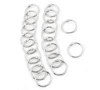 20 Stücke Metall Klapp Binder Ringe Schlüsselanhänger Loose Leaf Clip Book Ring mit Vernickelt für Album Sammelalbum(38mm)