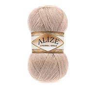 20 % Wolle, 80 % Acryl, weiches Garn Alize Angora Gold Garn Häkelpackung 2 skn 200 g 1204 Yds Spitze Handstricken türkisches Garn (543 Nebel)