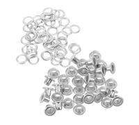200 Sätze Metall Ösen mit Unterlegscheiben, , 3mm, Silber | Eisen, Glatte Oberfläche, Vielseitig Nutzbar, für Schuhsenkel und Taschengurte
