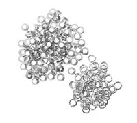 200 Satz Silber 5mm Ösen Satz aus Eisen für Vorhänge und Banner | Runde Ausführung, Lochverstärkung und Kratzfreie Montage, für Handmade Selbstgemacht Nähprojekte mit Sauberem Look