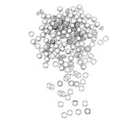 200 Satz Silberne Metallösen 5mm für Schuhe und Vorhänge, rund | Eisen, Lochverstärkung und Kratzfreie Montage, für Selbstgemacht Nähprojekte mit Sauberer Optik