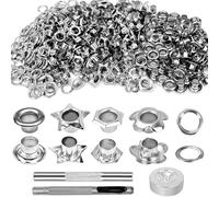 200 Stk Metall Ösen, 5mm Grommet Werkzeug Kit für Perlenkerne, Ösen Set, Nieten Ösen mit Unterlegscheiben, Metallösen mit Installation Werkzeuge, Ösen Scheiben, für Leder Handwerk Karte Dekoration