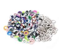 200 Stück Ösen aus Eisen, bunte Metalltülle, DIY Tasche, Schuhe, Kleidung, Dekoration, 8 mm/10 mm, mit 200 Stück Unterlegscheibe (8MM)