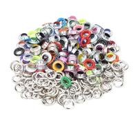 200 Stück Ösen aus Eisen, bunte Metalltülle, DIY Tasche, Schuhe, Kleidung, Dekoration, 8 mm/10 mm, mit 200 Stück Unterlegscheibe (10MM)