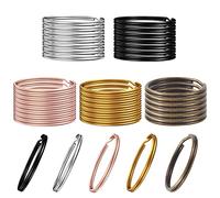 200 Stück Schlüsselringe, geteilte Schlüsselringe für Schlüsselanhänger und Bastelarbeiten (25 mm) (gemischte Farbe)