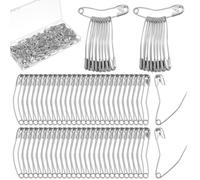 200 Stück Sicherheitsnadeln gebogen 38mm Nähen, Gebogene Sicherheitsnadeln Quilten Bekleidungsreparatur, Selbstgestaltung mit Aufbewahrungsbox