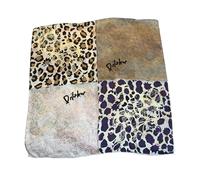 2000er Jahre Mode Kopftuch, stilvoll, Double leopard jelly | Quadratischer Brustwickel aus Polyester, atmungsaktiver quadratischer Kopfwickel, Mehrzweck Kopfbandana für Frauen