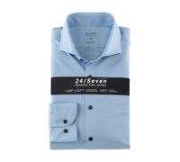 OLYMP Herren Oberhemd Langarm 200614,Einfarbig,366 Level 5 Body fit (15.05.2015 - F16),Kent-Kragen,bleu 11,42