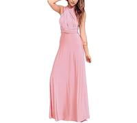 2023 Elegantes Abendkleid Für Damen Sexy Langes Dress Mit Tiefem V-Ausschnitt Rückenfrei Hoher Taille Und Großer Schaukel Verschiedene Tragevarianten (Color : 3, Size : S)