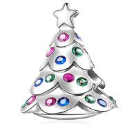 2023 Festival Weihnachtsbaum Charms passen Pandora Weihnachten Armband, 925 Sterling Silber Stammbaum Charme Christmas Tree Perlen mit CZ, Geschenke für Mutter/Weihnachts/beste Freundin