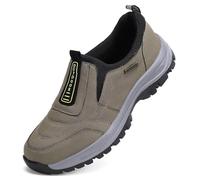 2023 Herren-Wanderschuhe Für Hineinschlüpfen Wasserdichte Anti-Rutsch Schuhe Mit Fußgewölbeunterstützung Leichte Orthopädische Slipper Atmungsaktive Sneakers Low-Top Walking Bootsschuh ( Color : Brown