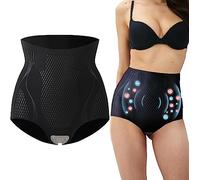 2023 New Version Ice Silk Ion Fiber Repair Shaping Device - Ionsilk Sculpt+ Ice Silk Ion Shaping Short, High Waisted Body Shaper Briefs,Tummy Control Panty Seamless Slimming Briefs (Black, M)