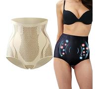 2023 New Version Ice Silk Ion Fiber Repair Shaping Device - Ionsilk Sculpt+ Ice Silk Ion Shaping Short, High Waisted Body Shaper Briefs,Tummy Control Panty Seamless Slimming Briefs (Beige, XL)