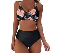 2024 Bikini Damen Set Bauchweg, Badeanzug + Badehose, Günstig Zweiteiliges Bikini Badeanzug Set, Sale Bademode Push Up, Schwimmanzug Sexy, Swimsuits Schick Elegant Mit Brustpolstern Und Ohne Bügel