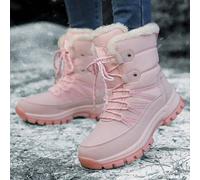 2024 Damen Winter Stiefel, thermisch gefütterte Schneestiefel, modische kniehohe Schnürstiefel für Outdoor-Sport und Wandern, Lässig Winter Stiefel