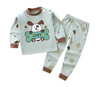 2024 Flauschige Schlafanzug Kinder - Weiche Bequem Klamotten Kuschelig Pullover+Hose Herbstkleidung Kinderbademantel Langarm Pyjama Set Lange Pullover Pyjamahose Hausanzug Geschenk Junge Mädchen