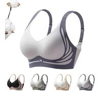 2024 Neuer Super Gather-BH, Kabelloser Push-up, Bequemer Lift-BH für Damen, Haltungskorrektur (Farbe: Blau, Größe: XL)