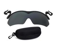 2024 New Polarized Clip Cap Sunglasses, Polarisierte Clip Cap Sonnenbrille, Polarisierte Sonnenbrille Clip, 180° Flip Clip on Sonnenbrille, Fahrradbrillen Sonnenbrille Sport für Herren Damen (Schwarz)