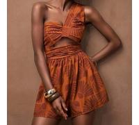 2025 Frühling/Sommer Neue Damen bedruckte plissierte Highwaist weite Culotte Hose, geeignet für Geburtstagsfeiern, Abschluss, Schul-Outfit, täglichen