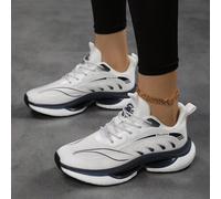 2025 Herbst Damen Große Größen EU36-45 leichte weiße atmungsaktive Mesh Sneaker, Frühling Herbst Laufschuhe