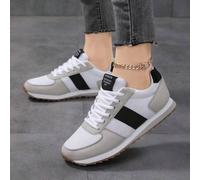 2025 Herbst Frauen Retro Rundkopf Schnürung Weiche Sohle Bequeme Plateau Sneaker, Lässig Allround Atmungsaktiv Sommer Alltag Laufschuhe Einfarbig Spor