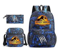 2025 Jurassic World Schultasche Rucksack Federmäppchen Umhängetasche Dreiteiliges Set _27