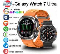 2025 Neue Galaxy Watch 7 Ultra Smartwatch Herren Damen, 1,43-Zoll AMOLED Bildschirm, kabellose Anrufe, NFC-Steuerung, Bewegungsverfolgung Fitness-Armb