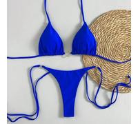 2025 Neuer europäischer & amerikanischer Herz-Dekor Träger Push-Up Bikini, sexy einfarbige Bikini-Separates für den Urlaub