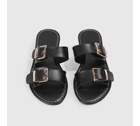 2025 Neuer Stil Multi-Riemen Schnallen Slip-On Sandalen, Sommer Must-Haves, Damen Mode Minimalistische Breite Riemen Sandalen, Täglich Lässig Urlaub S