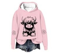 2025 Pullover Mädchen Sweatshirt Ohne Kapuze Langarmshirt Einfarbige Hoodie Casual Elegante Streifen Oberteile Locker Langarm Tops Tshirt Kinder Longsleeve Sweatshirts 1-14 Jahre Herbst/Winter