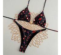 2025 Sexy Bikini Bademode, hochwertige Bademode für Strandurlaub für Frauen Schwarz Sommer