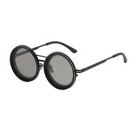 2025 Verstellbare Tönung, polarisierte runde Sonnenbrille für Damen, ND9, verstellbare Sonnenbrille für Herren, 1-9 Gänge, Strand-Sonnenbrille, verstellbare Gläser, bruchsichere (Black, A)