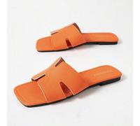 2026 Damen Sommer Neu Quadratische Zehenpartie Flache Große Größen Sandalen Lässig Mode Urlaub Strand Schuhe Quadratische Zehenpartie Schwarze Slide S