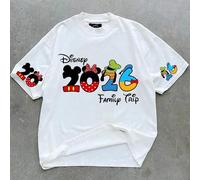 2026 Family Trip Cartoon Graphic T-Shirt, Official Inspired Classic Character Design, Premium Soft Breathable Cotton Blend, Unisex Regular Fit Short S