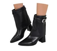 2026 Farbige Damen Winterstiefel mit runder Zehenpartie warm gefütterte Mid-Calf Boots dickes gerades Sohlenprofil einfarbige Freizeitstiefel für Alltag Abendgarderobe mühelos über Jeans tragb