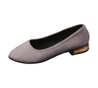 2026 Freizeitschuhe für Damen für Arbeit, Dating Freizeit. Bequemes Slip-On-Design mit geschlossener Zehenpartie Blockabsatz für den ganzjährigen Gebrauch. (Grey, 36)