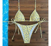 2026 Frühling/Sommer Zweiteiler Bademode für Frauen, Ditsy Blumen, minimalistisch, figurformend Bikini Set, Strandurlaub Bikinis Set für Frauen Push-u