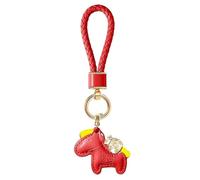 2026 Horse Keychain, Leather Wallet Pendant, 19 x 5 x 0,3cm Ornament Charm, Decorative Bag Accessory Key Holder, Cultural Year Symbol Gift Item, For Students Office Cars Backpacks Suitcases Use
