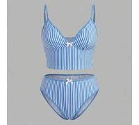 2026 Neue Damen-Badeanzug in Große Größen, 2-teilig mit geometrischem Muster, verstellbare dicke Träger, hochgeschnittenes Tankini mit Schleifendekor,